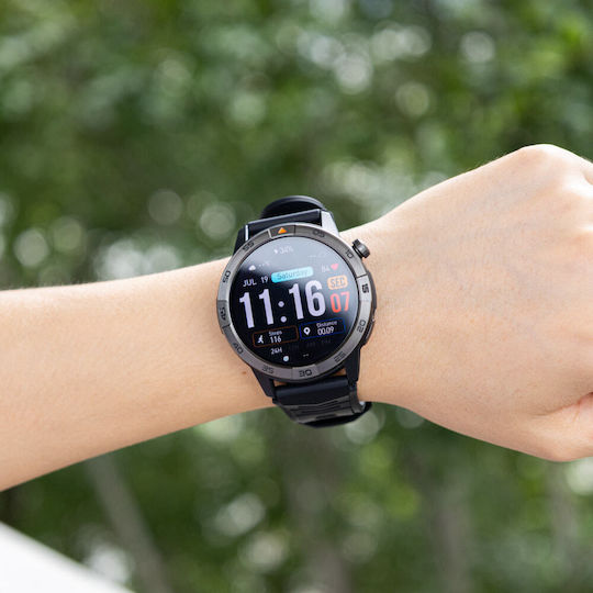 AGM Legion Pro Αδιάβροχο Smartwatch με Παλμογράφο (Μαύρο)