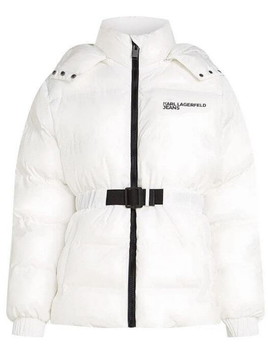 Damen Puffer Jacke für Winter White