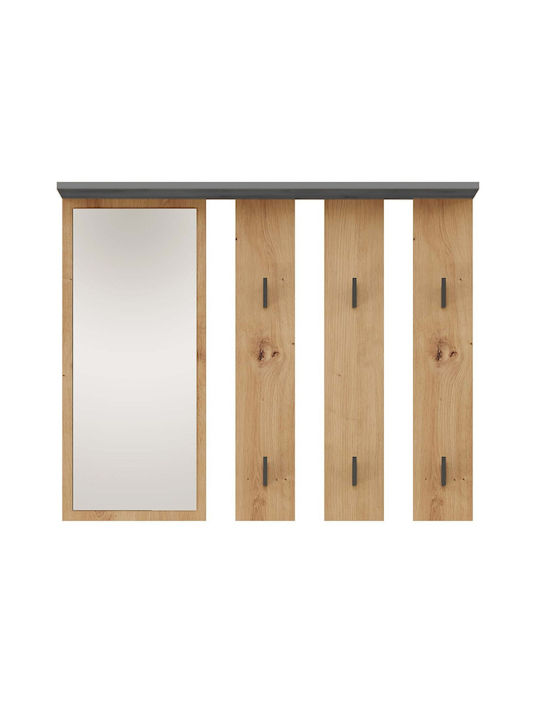 Parma Антре с Огледало & Закачалка Dąb Artisan, Antracyt 100x15x81.5бр