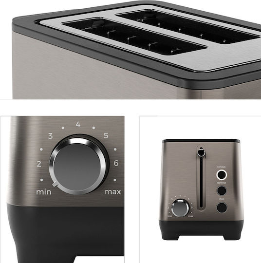 Aiwa Kotan Toaster 2 Slots 1000W Gray