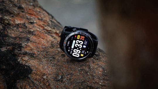 AGM Legion Pro Αδιάβροχο Smartwatch με Παλμογράφο (Μαύρο)