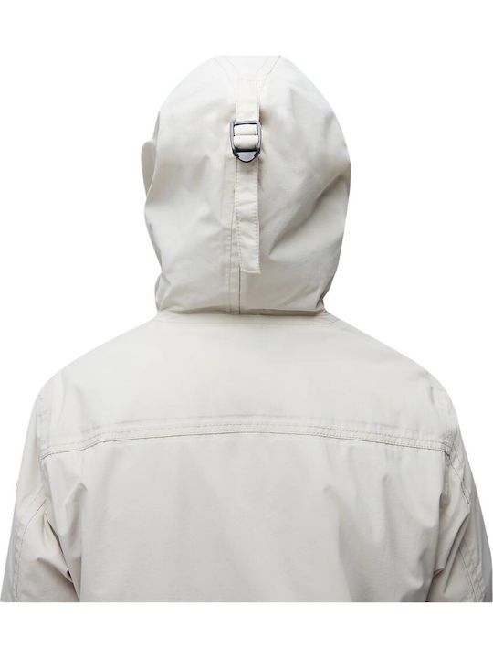 Rainforest Women's Short Lifestyle Jacket Waterproof and Windproof for Spring or Autumn with Hood Ecru