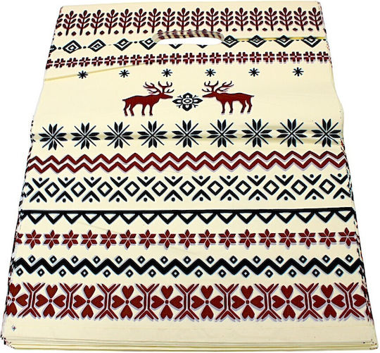 Handle Plastic Christmas Bag for Gift Beige 25x3.5x35cm. 100pcs