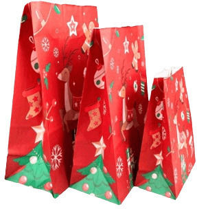 Kal-tsa Paper Christmas Bag for Gift Red 26x35x12cm.