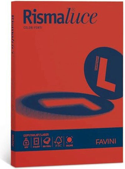 Favini 50 Φύλλα Rismaluce 200g/m2 Άλικο 61 21x29,7 A4