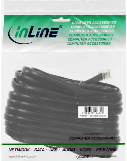 InLine U/UTP Мрежов Кабел Ethernet 10м Черен