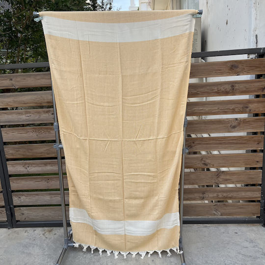 Pestemal Beach Towel Cotton Yellow 180x100cm.