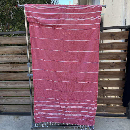 Pestemal Beach Towel Cotton Red 180x100cm.