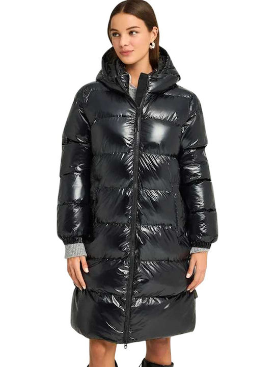 Lungă Jachetă de femei Puffer Negru