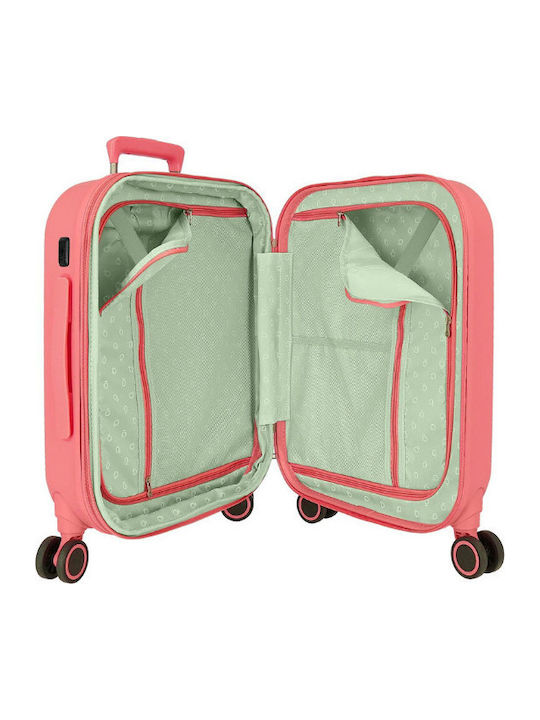 Disney Stitch Children's Cabin Travel Suitcase Hard Orange with 4 Wheels Height 55cm