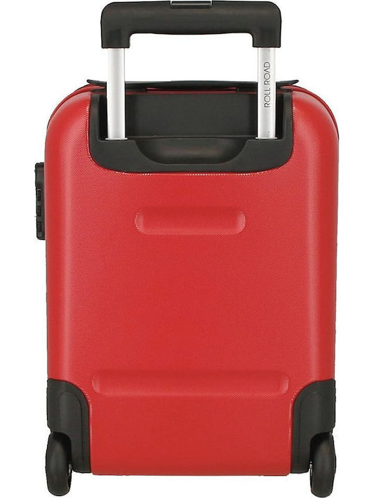 Roll Road Flex Cabin Suitcase Red with 2 Wheels Height 44cm