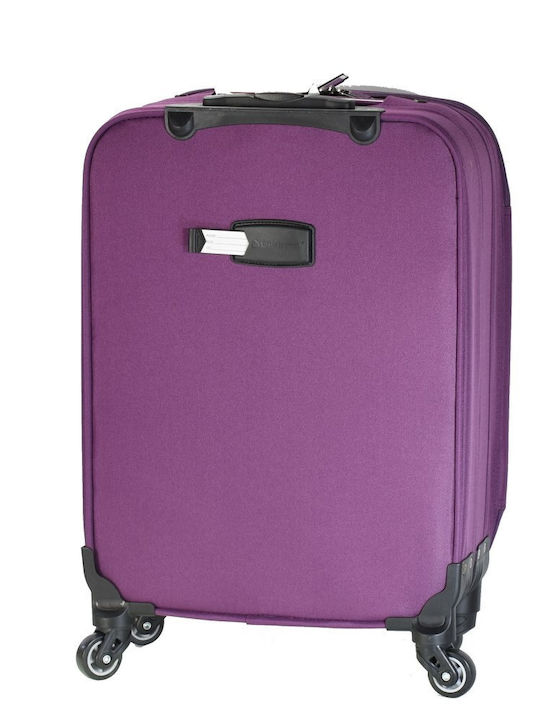 Diplomat Koffer-Set Die Reisesammlung Stoff Lila Maximale Höhe 66cm mit 4 Räder Set 2 Stück