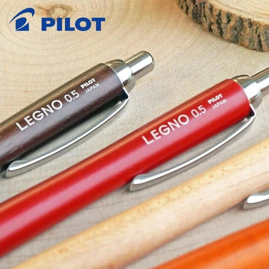 Pilot Legno Natural Wood Red 0.5mm Mechanical Pencil Hle-1sk-r 4902505546372
