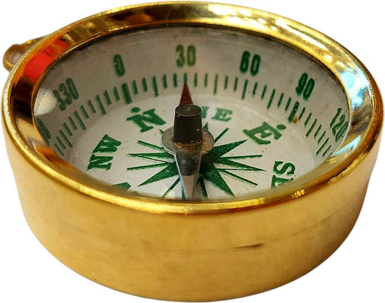 Brass Compass 4cm Ring – Classic Retro Aesthetic Aria
