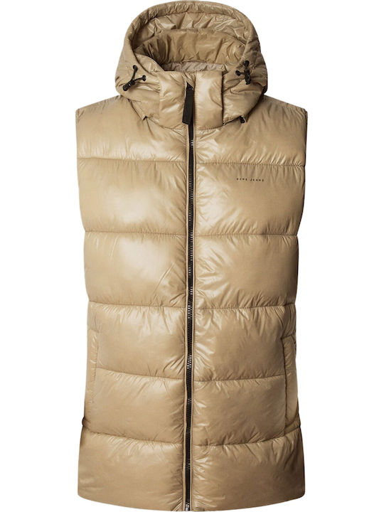Drop 3a Γυναικείο Puffer Μπουφάν για Χειμώνα Μπεζ