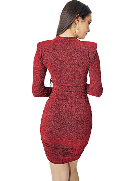 Mini Abendkleid mit Transparenz Red