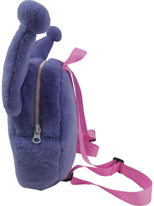 Kuromi Purple Fur School Backpack 28x24x7cm