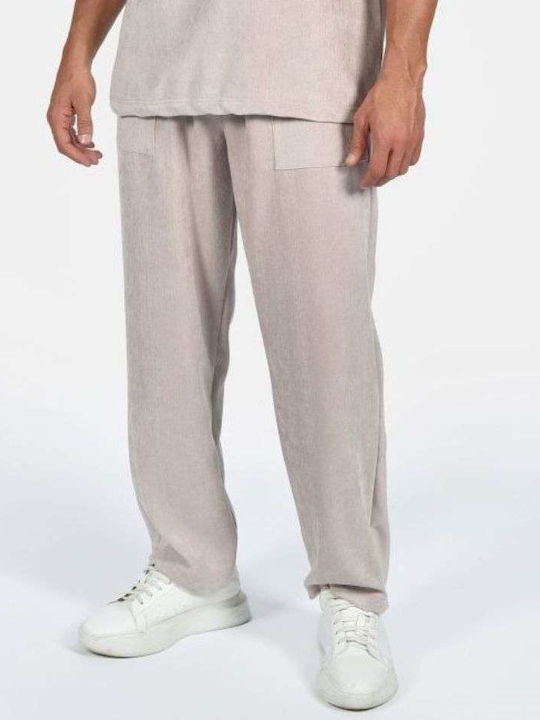 Hose in Lockere Passform Beige