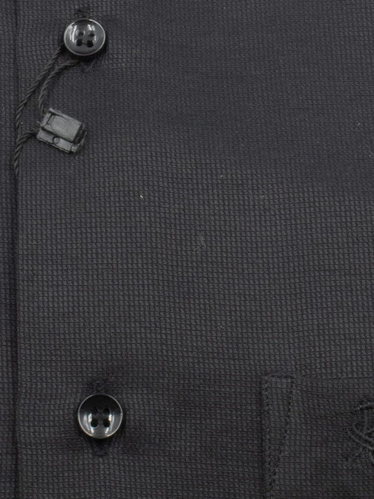 Long-sleeved Shirt in Wide Line Black