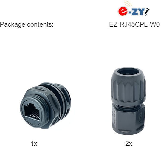 E Zy.Net Lichtwellenleiter-Adapter 1Stück (EZ-RJ45CPL-W0)