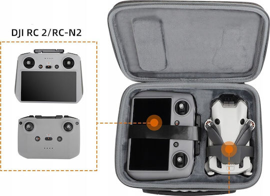 Sunnylife Θήκη Μεταφοράς Γκρι για DJI Mini 4 Pro 27x8x20.6εκ.