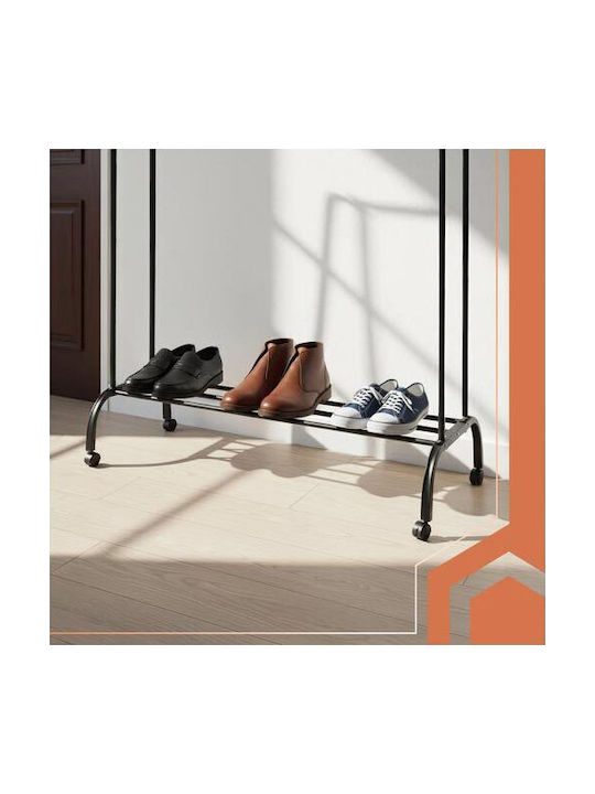 Rollbar Kleiderständer Schwarz 110x110cm