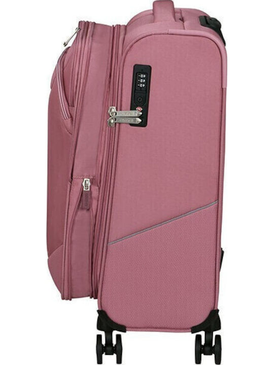 American Tourister Spinner Βαλίτσα Ταξιδίου Καμπίνας Υφασμάτινη Ροζ με 4 Ρόδες Ύψους 55εκ.