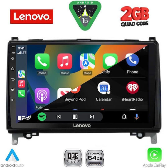 Lenovo Car Audio System for Mercedes-Benz Sprinter / Vito 2007-2020 (Bluetooth/USB/WiFi/GPS/Apple-Carplay/Android-Auto) with Touch Screen 9"