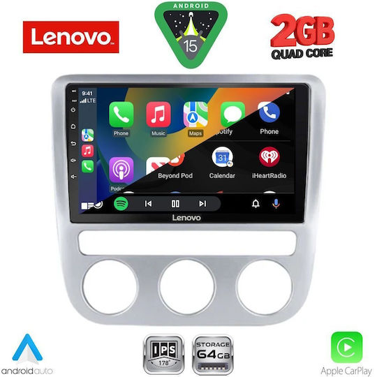 Lenovo Автомобилна Аудио Система с Clima (Блутут/USB/WiFi/GPS/Apple-Carplay/Android-Auto) с Тъчскрийн 9"