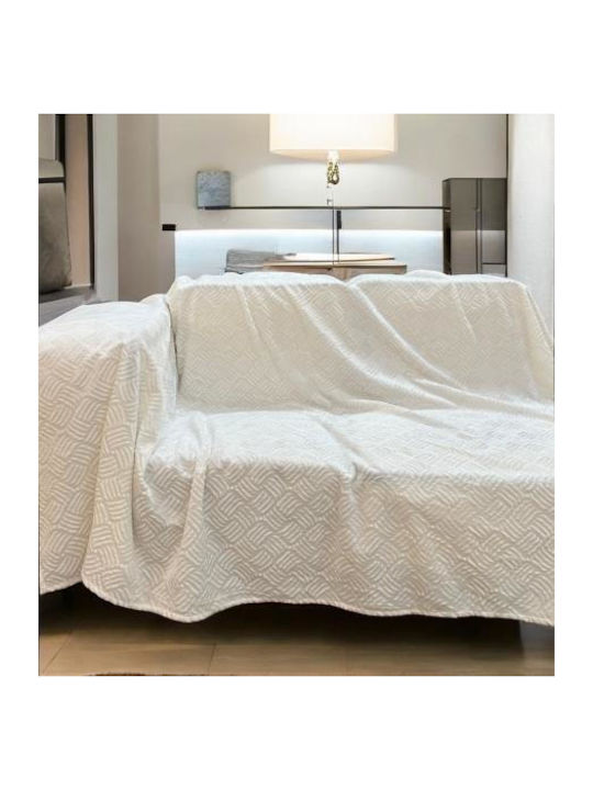 Linea Home Rafles Ριχτάρι Πολυθρόνας 180x160εκ. Εκρού LH2025150-1