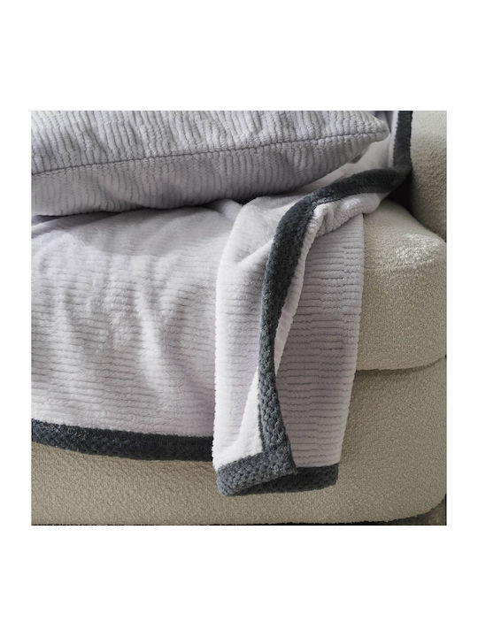 Gofis Home Polar Armchair Throw Two Sides Jacquard 180x180cm Fog Gray 109/01
