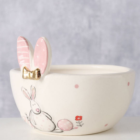 Malou Schale Hase Rosa Weiß 200ml H7,3cm Keramik
