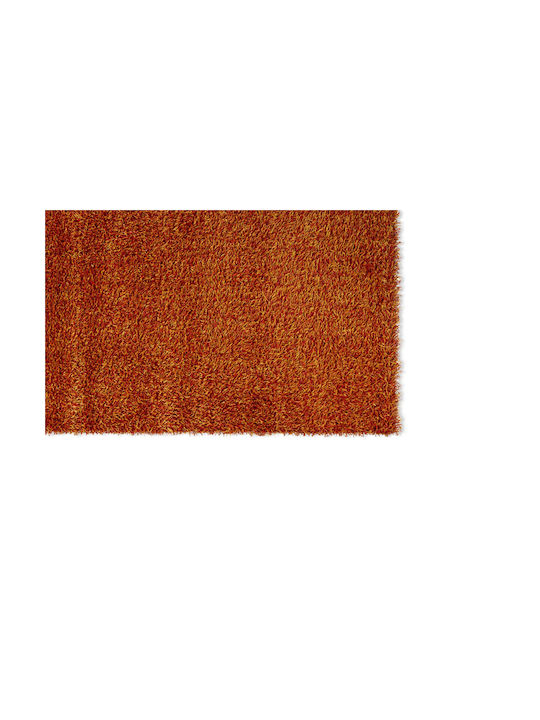 Royal Teppich Rechteckig Zottelig Synthetisch,Polyester/Cotton/Leather Orange