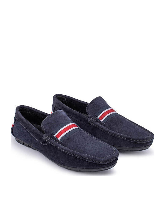 Men's Suede Moccasins Blue