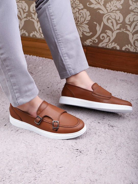 Leder Herren Mokassins in Braun Farbe
