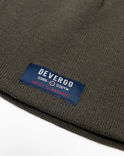 Beanie Unisex Σκούφος Πλεκτός σε Χακί χρώμα