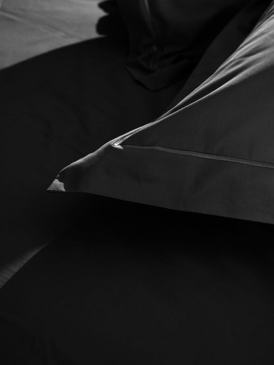 Sunshine Sheet King Size with Elastic 180x200+40cm. Omnia Black