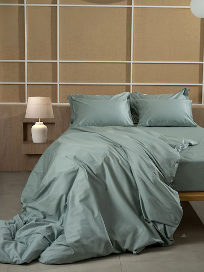 Sunshine Чаршаф King Size с Ластик 180x200+40см. Omnia Aqua