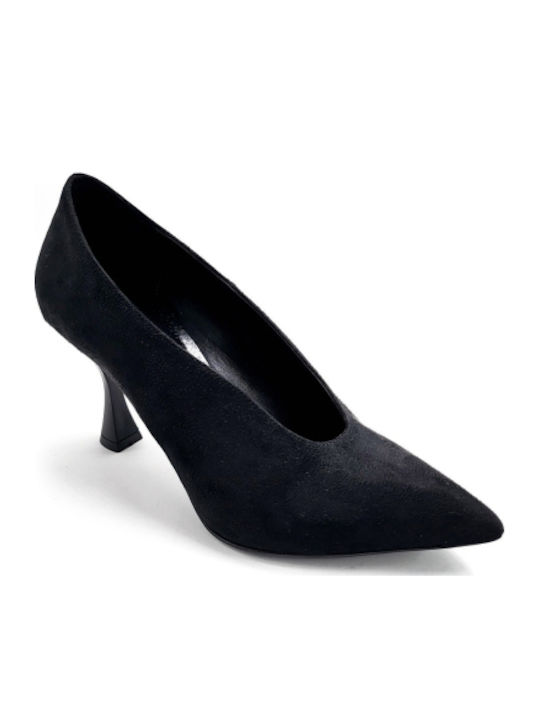 Suede Γόβες Μαύρες