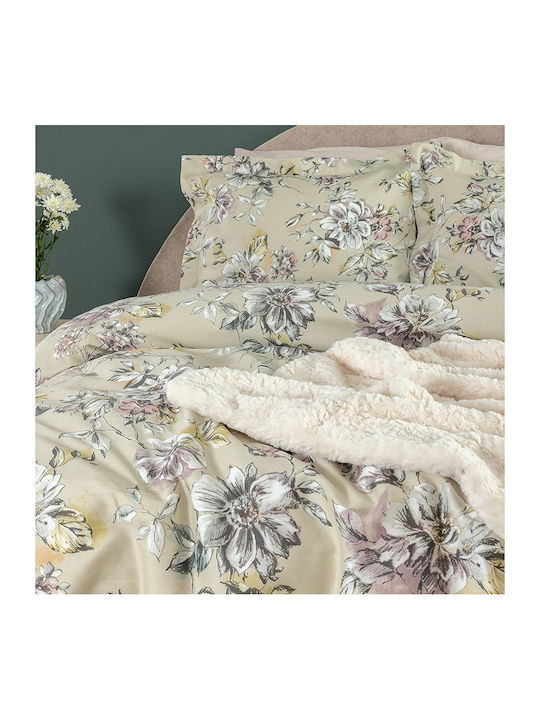 Palamaiki Duvet Cover Set Cotton Satin Queen with 2 Pillowcases 230x250 Ivy Ivy