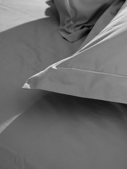 Sunshine Σετ Μαξιλαροθήκες Oxford Grey 50x70εκ.