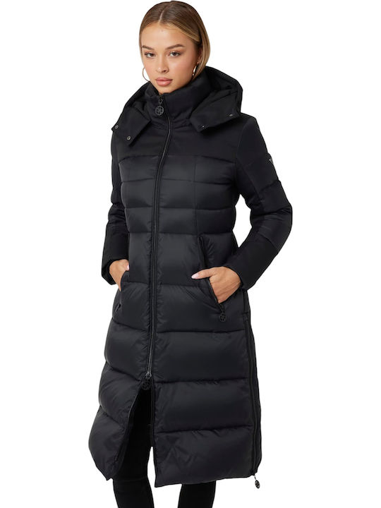 Women's Long Lifestyle Jacket for Winter Black