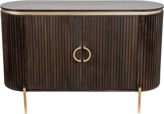 Μπουφές από Μέταλλο Καφέ Σκούρο, Χρυσό 120x40x75cm