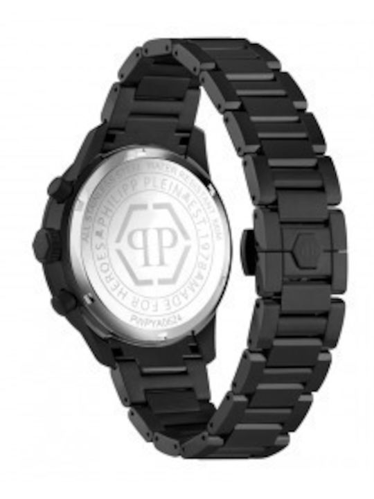 Philipp Plein Pleinmeter Superlative Men's Watch Battery with Black Metal Bracelet