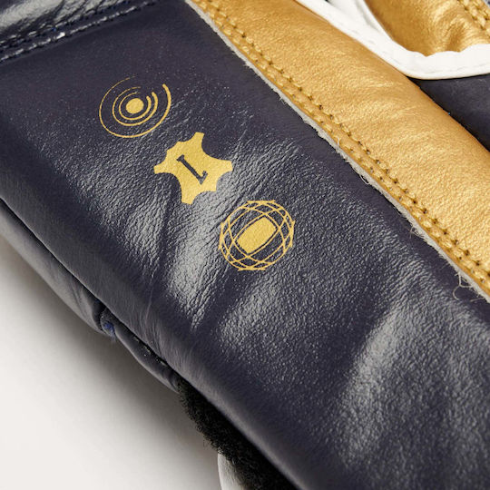 Leone 1947 Boxhandschuhe Leder für Kampf Blau
