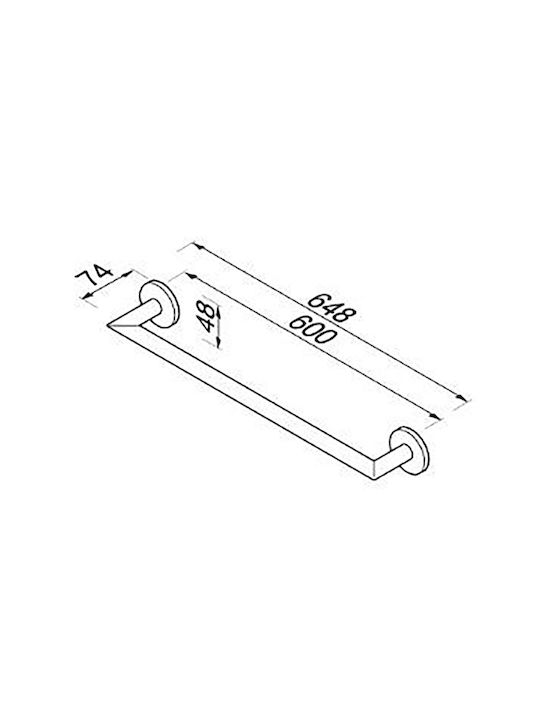 Geesa Nemox Single Wall-Mounted Bathroom Rail Pink