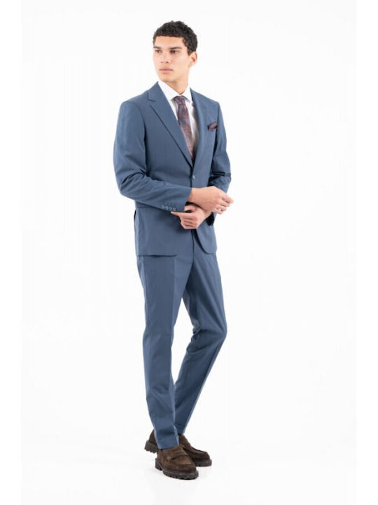 Winter Men's Suit Petrol Blue
