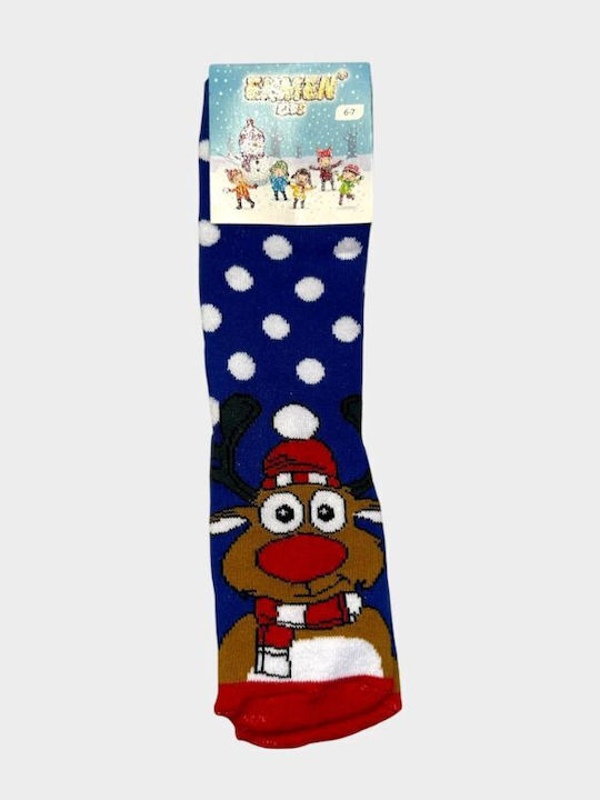 Ipatios Damen Weihnachtssocken Blue 1Pack