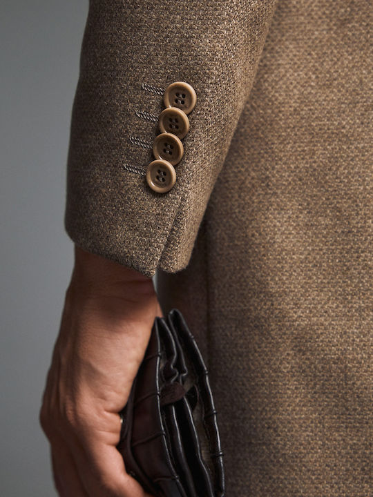 Herren Mantel Beige-brown