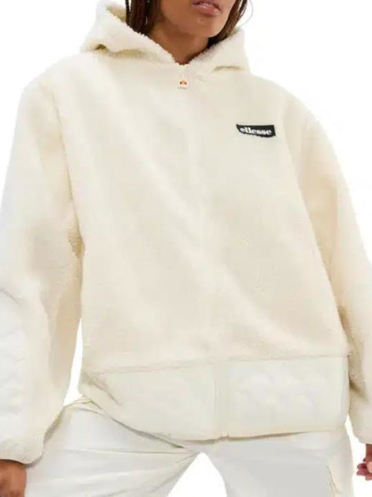 Ski Club Axamer Fleece Κοντό Γυναικείο Puffer Μπουφάν για Χειμώνα Μπεζ